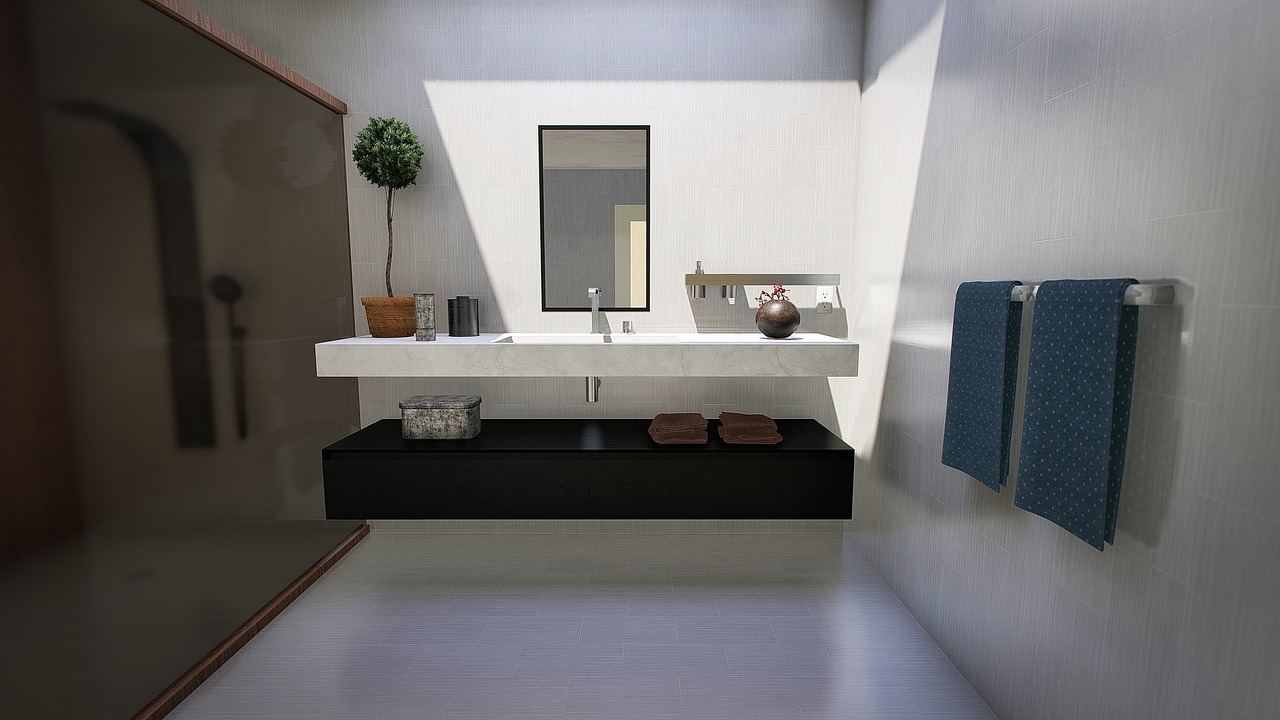 Bathroom after a Whisk clean: gleaming chrome taps and a spotless basin